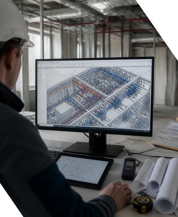 Создание BIM модели инженерных сетей для объектов в Карталах